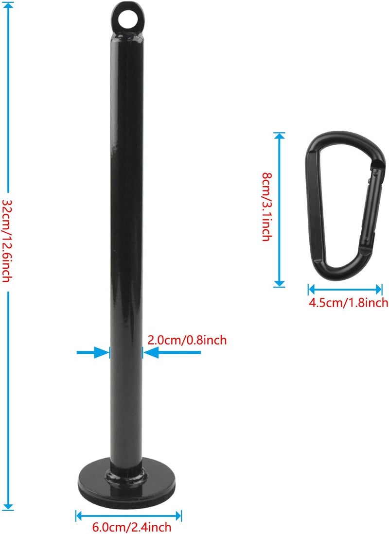 LFJ Weight Loading Pin with Carabiner fit 1 inch and 2 inch Olympic Weight Plate for Cable Pulley System LAT Pulldown - Image 1